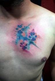 prsa akvarelni stil mačka šapa ispisati uzorak tetovaža