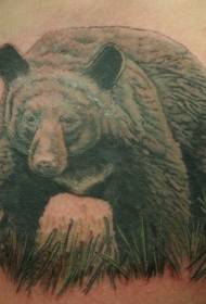 prsa crno siva boja velikog medvjeda tetovaža