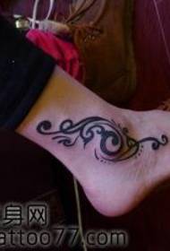 popular good-looking foot totem tattoo pattern