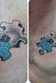 pettu di culori chjuche picculu puzzle di mudellu di tatuaggi