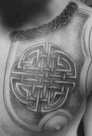 Celtic kaleti wakuda wamkati wakuda wamtundu wa tattoo