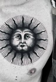 сундук племенной стиль черное солнце татуировки