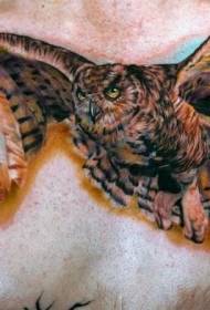 chifuwa chachikulu cholingalira owl tattoo