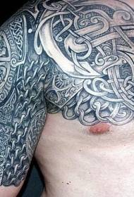 полуамерички образац за тетоважу оклопа у племену