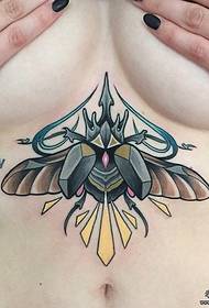Europa e América escola peito sexy inseto tatuagem padrão