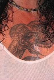 borst zwart slang tattoo patroon