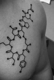 bras noir formule chimique symbole tatouage