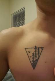 tetovaža na prsima tetovaže na crnoj muškoj minimalističkoj slici tetovaže