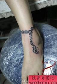 beauty foot anklet Tattoo Muster 50619 - Foot Totem Vine Tattoo Muster