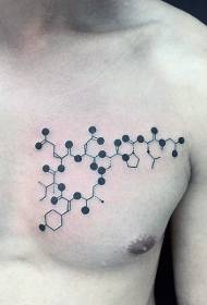 piccolo braccio nero Piccolo modello di tatuaggio simbolo di catena chimica fresca
