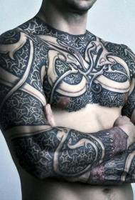 Petto è bracciu Massicante Armor Fantasy Tatuaje di Model