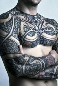 Brust an Arm Massive Fantasy Armor Tattoo Muster