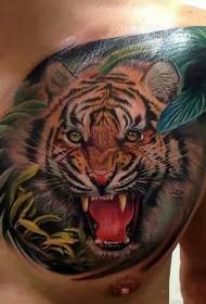 pianta di tigre realista di petra pinte di mudellu di tatuaggi