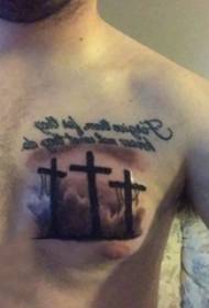 Cross-Tattoo Boy's Chest on Cross-Tattoo Picture