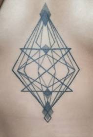 geometric element tattoo atsikana pachifuwa wakuda geometric element tattoo chithunzi