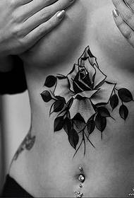 Brust Sexy Rose Tattoo-Muster