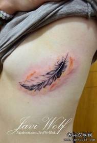bularreko zipriztinak tinta sexy luma tatuaje eredua