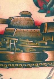 corak tattoo tank kartun warna