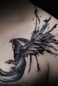 გულმკერდის კარგად გამოიყურება phoenix tattoo ნიმუში