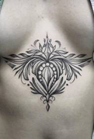 vasikana chest chest yekushongedza maruva tattoo marati