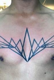 Point Sting Style Crni geometrijski ornament tetovaža uzorak