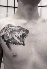 Krūškurvja rēcoša lāča tetovējums