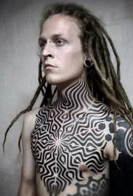 modello di tatuaggio gioielli petto nero mistero nero