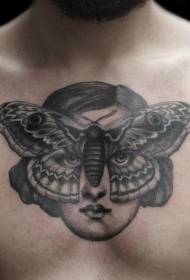 ihu ụdị nwanyị ojii na Butterfly mask tattoo ụkpụrụ