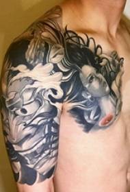ტატუს გულმკერდის მამაკაცი გულმკერდის prajna და geisha tattoo სურათები