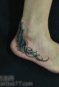 voet populaire esthetische Wings tattoo patroon