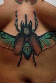 chest insects Europe and America sexy tattoo pattern