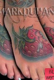 noha barva jahodové tetování vzor
