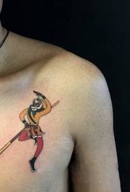 прса борба победа Буда цртани сликан тетоважа узорак