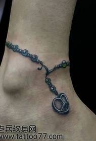 schoonheid voet populaire enkelband tattoo patroon