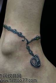 pye bote modèl popilè anklet tatoo