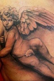 muški grudi sladak mali anđeo tetovaža uzorak