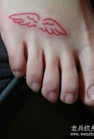 foot cute wing tattoo