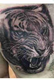 Tiger Totem Tattoo Boy Dada Tiger Head Tatu Corak