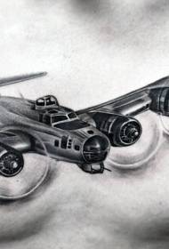 modello di tatuaggio bombardiere navy nero stile realistico petto