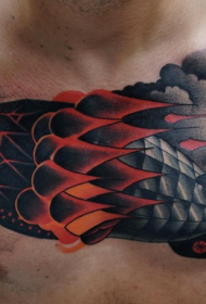 hrudníku stará škola hořící vzducholoď tetování vzor