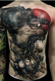Baile dzīvnieku tetovējums vīriešu krūtīs Baile dzīvnieku tetovējums attēls