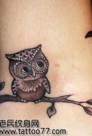 uzuri miguu nzuri owl tattoo muundo