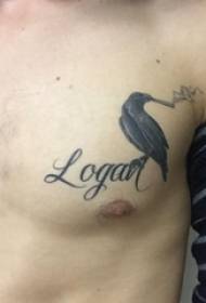 Tatuaggi petto maschio maschi petto corvo nero e immagini di tatuaggi inglesi