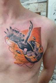 Tattoo Geometrie Boys Brust Geometrie Tattoo Bild
