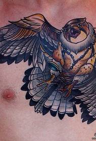 dada pola Éropa tattoo Amérika sareng Amérika Burung