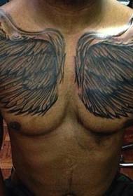 Separuh A Corak Tatu Wing Black Grey Mudah