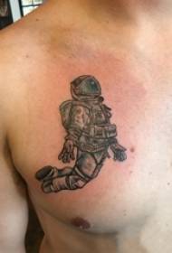 тетоважа груди мушки дечки груди црна астронаут слике тетоважа