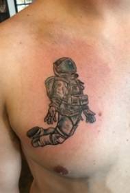 tatuirovka ko'krak qafasi o'g'il bolalar ko'kragi qora kosmonavt zarb rasmlari