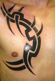 yano nga itom nga tribal totem chest tattoo nga sumbanan