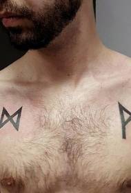 груди црно занимљив узорак тетоважа симбола
